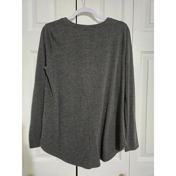Zenana large women's charcoal grey long sleeve top - Picture 4 of 9